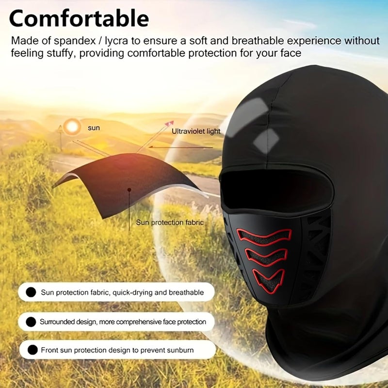 foricom Waterproof Motorcycle Face Mask – Quick-Dry Fabric for Riding, Breathable Balaclava with Eye Opening, Skiing & Outdoor Sports Black - Image 4